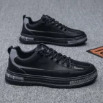 Mens Trendy Canvas Platform Sneakers   Sporty  Comfy 5 | PricZone