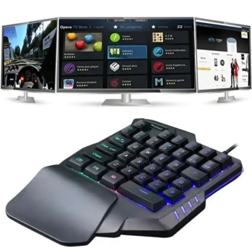 35 Key LED Backlit Gaming Keypad  Mouse Combo | PricZone