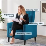 Blue Tufted Recliner Chair   Pocket Spring Comfort 4 | PricZone