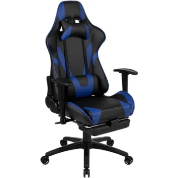 Blue LeatherSoft Gaming Chair Ergonomic  Reclining | PricZone