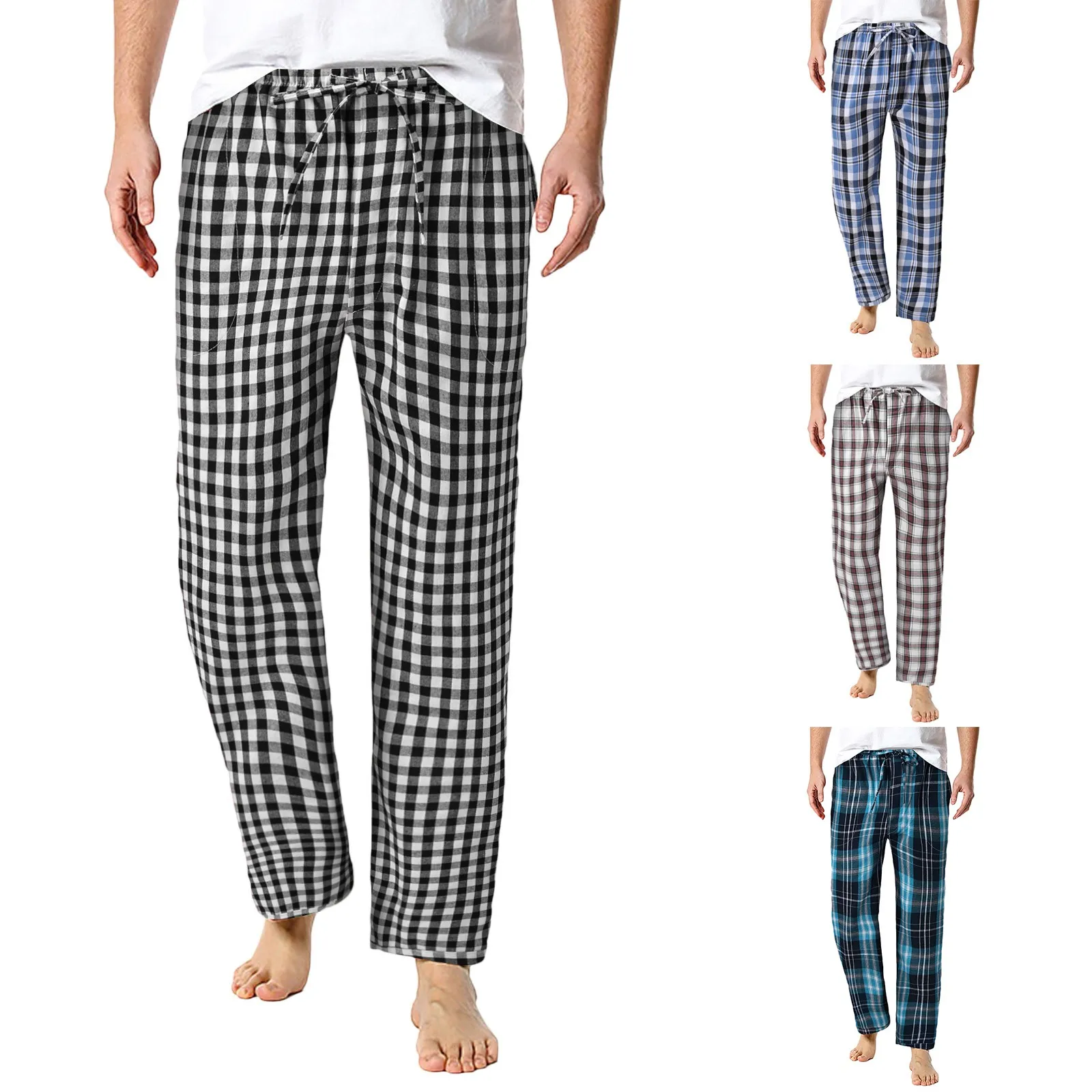 Plaid Mens Fashion Pajama Pants Casual Outdoor 5 | PricZone Plaid Mens Fashion Pajama Pants Casual Outdoor 5 | PricZone