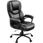Black Ergo Swivel Chair   High Back  Faux Leather | PricZone