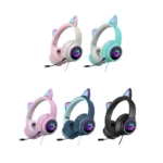 Chic Cat Ear RGB Gamer Headset   71 Surround Sound 4 | PricZone