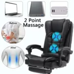 High Back Executive Massage Chair with Footrest 4 | PricZone