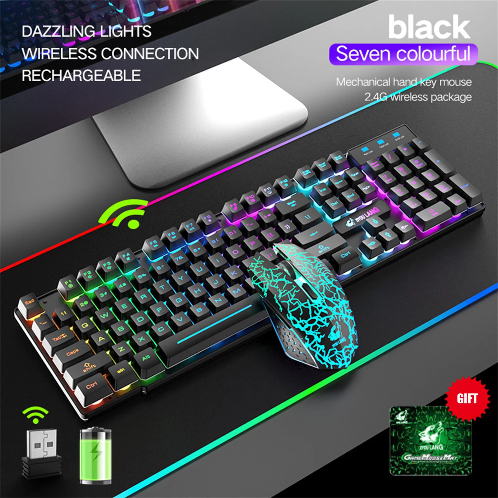 LED Gaming KeyboardMouse Combo Wireless 1 | PricZone LED Gaming Keyboard Mouse Combo Wireless | PricZone