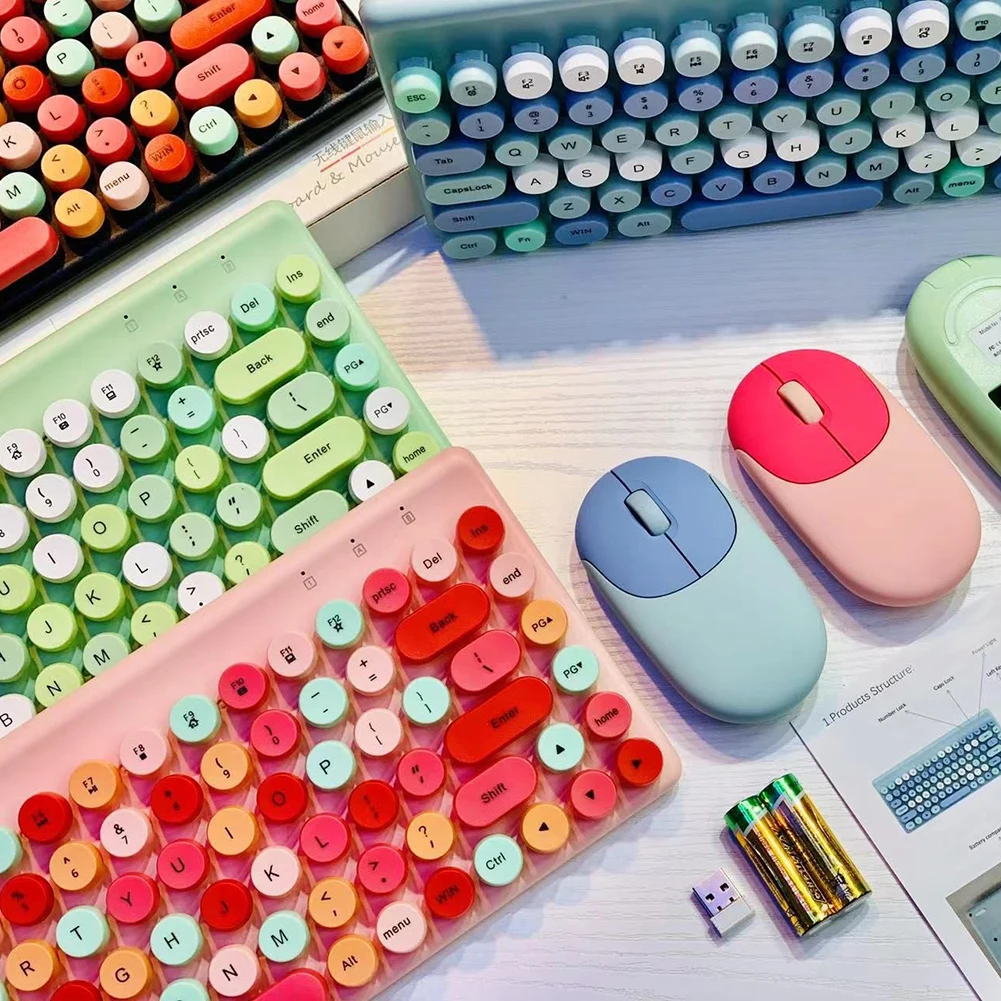 Colorful 86Key Wireless Keyboard Mouse 5 | PricZone Colorful 86 Key Wireless Keyboard Mouse 5 | PricZone