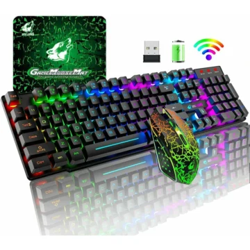 Rainbow LED Gaming Keyboard  Mouse Set | PricZone