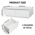 RGB LED Tea Table   Home Office Coffee End Table 6 | PricZone