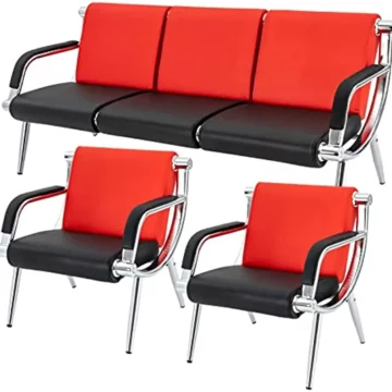 Executive PU Reception Chair   Red Waiting Room Sofa | PricZone