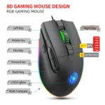HXSJ 61 Key RGB Gaming Keyboard  Mouse 3 | PricZone