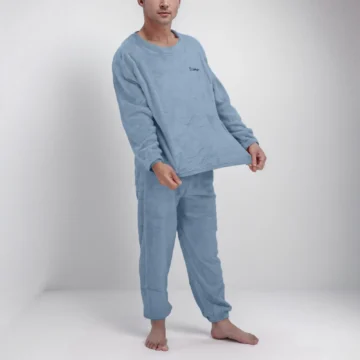 Cozy Flannel Mens Pajama Set   Winter Warm Sleepwear 2 | PricZone