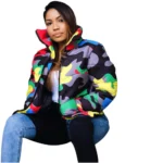 Camo Womens Warm Puffer Jacket 4XL 5 | PricZone