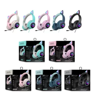 Chic Cat Ear RGB Gamer Headset   71 Surround Sound 2 | PricZone