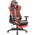 Ergonomic Racing Chair with Footrest   Office  Gaming | PricZone