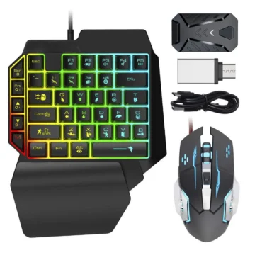 RGB One Hand Keypad  Mouse Set for Consoles | PricZone