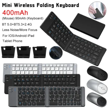 Foldable BT Keyboard  Mouse for Tablets | PricZone
