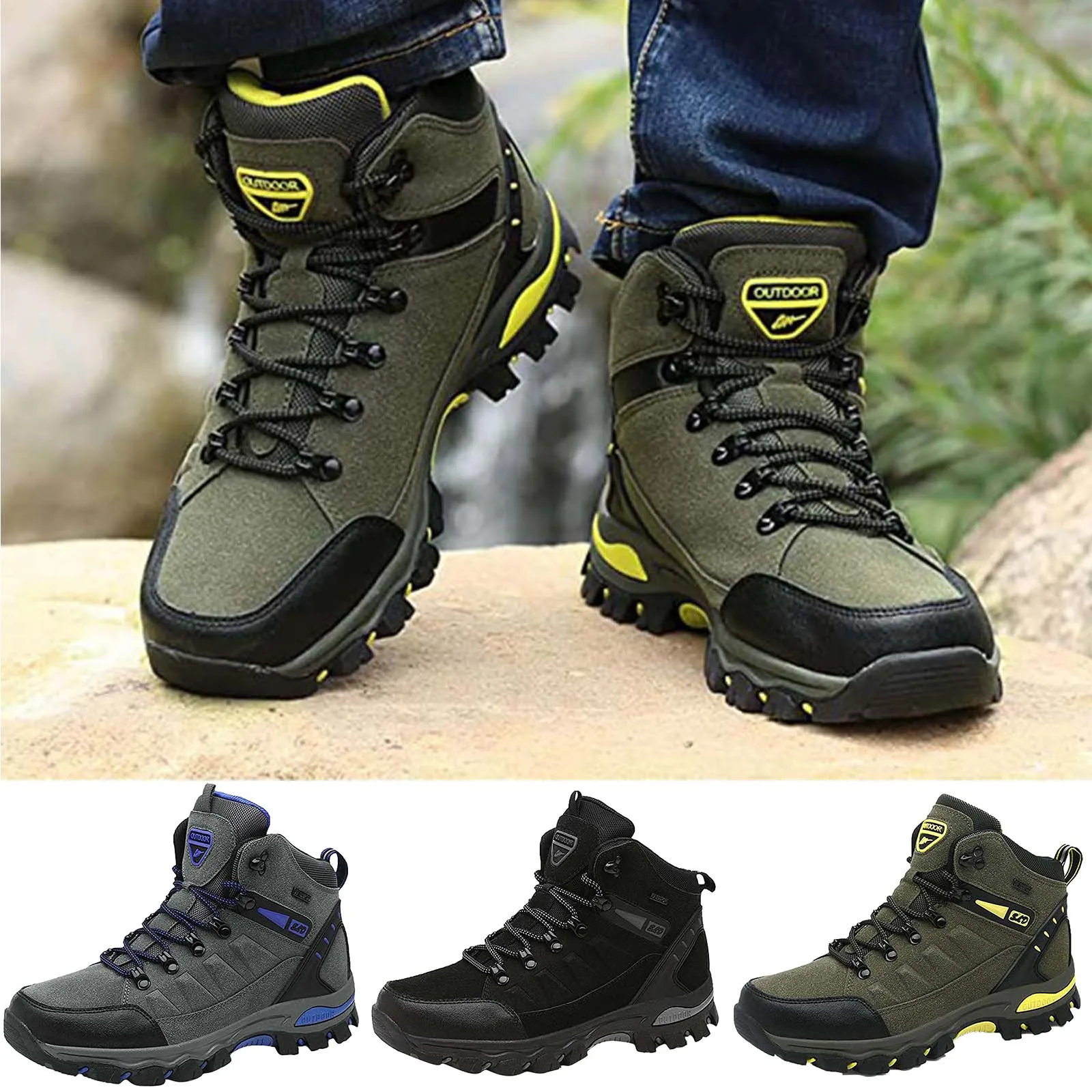 AutumnWinter Mens Hiking Sneakers NonSlip 4 | PricZone Autumn Winter Mens Hiking Sneakers Non Slip 4 | PricZone