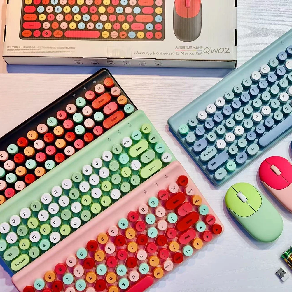 Colorful 86Key Wireless Keyboard Mouse 1 | PricZone Colorful 86 Key Wireless Keyboard Mouse | PricZone