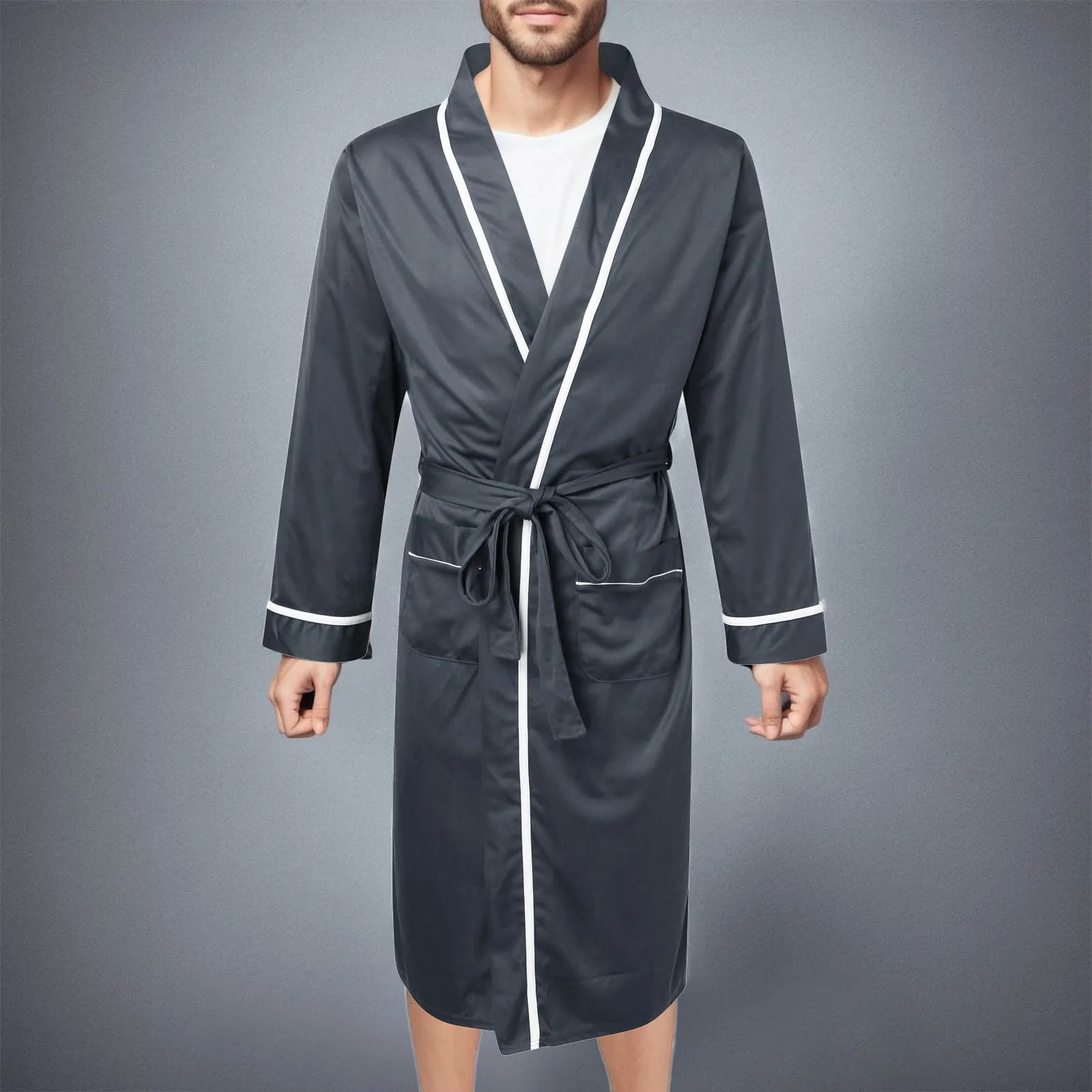 Mens Warm Cotton Kimono Bathrobe Winter 1 | PricZone Mens Warm Cotton Kimono Bathrobe Winter | PricZone