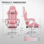 GTW 200 Pink Gaming Chair Adjustable  Reclining 6 | PricZone