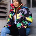 Camo Print Short Parka for Women 3 | PricZone
