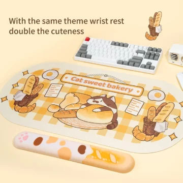 Cute Cat Bakery Desk Mat  Wrist Rest 2 | PricZone