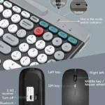 Multi Device 24Ghz Wireless Keyboard  Mouse 5 | PricZone