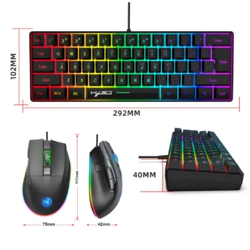 HXSJ 61 Key RGB Gaming Keyboard  Mouse 2 | PricZone