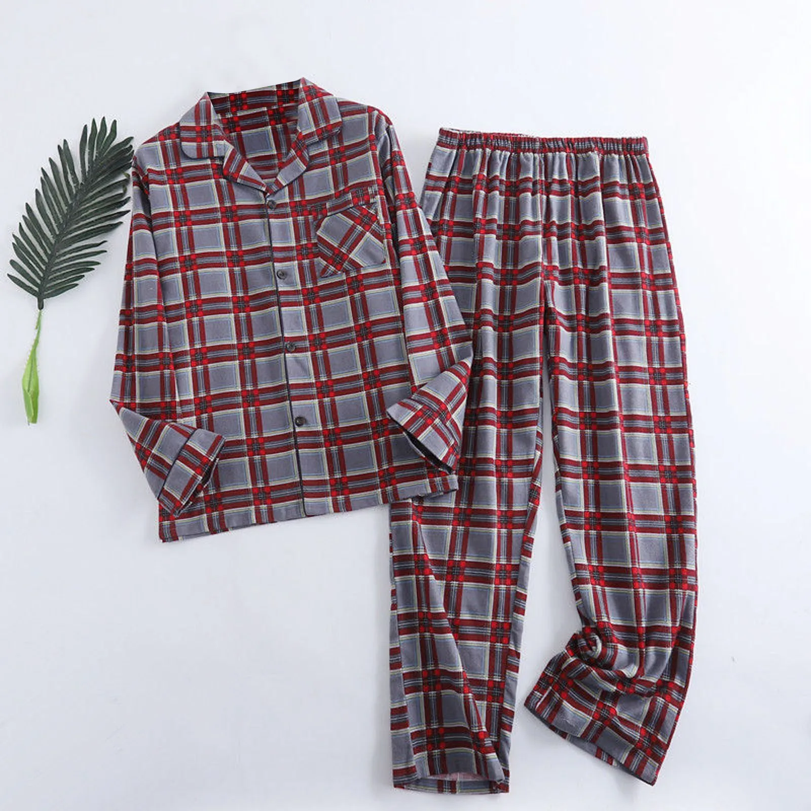 Plaid Flannel Mens Pajama Set Warm 4 | PricZone Plaid Flannel Mens Pajama Set Warm 4 | PricZone