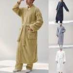 Thick Winter Mens Bathrobe with Pockets 5 | PricZone