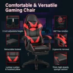 Adjustable Ergonomic Gaming Chair   Swivel  Recline 5 | PricZone