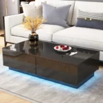 RGB LED Tea Table   Home Office Coffee End Table | PricZone