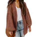 Winter Lantern Sleeve Thick Cardigan Coat 4 | PricZone Winter Lantern Sleeve Thick Cardigan Coat 4 | PricZone