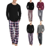 Mens Casual Plaid Pajama Set  Shirt | PricZone