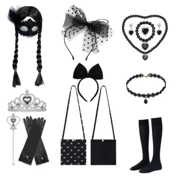Kids Wednesday Addams Cosplay Set 1 | PricZone Kids Wednesday Addams Cosplay Set | PricZone