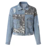 Chic Leopard Denim Jacket   Womens Style 4 | PricZone