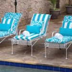 Stripe Chaise Lounge Cushion   Weatherproof 2 | PricZone