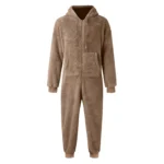 Winter Warm Mens Hooded Fleece Pajamas 5XL 3 | PricZone