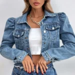 Puff Sleeve Denim Jacket 2024 Womens 3 | PricZone Puff Sleeve Denim Jacket 2024 Womens 3 | PricZone