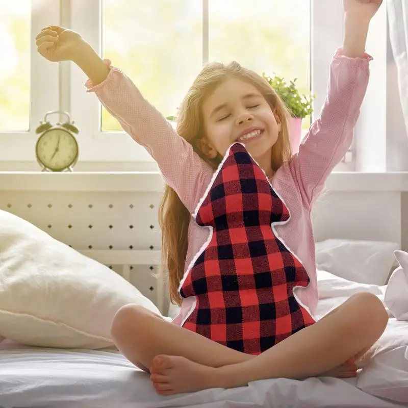 Red Plaid Christmas Tree Pillow Cozy Gift 2 | PricZone Red Plaid Christmas Tree Pillow Cozy Gift 2 | PricZone