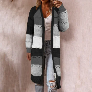Boho Colorblock Long Cardigan for Women 1 | PricZone Boho Colorblock Long Cardigan for Women | PricZone