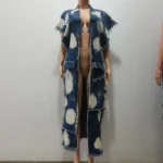 Fashion Denim Vest Coat with Tassel  Metal Chain 4 | PricZone