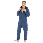 Hooded Mens Fleece Onesie   Cozy Sleepwear | PricZone