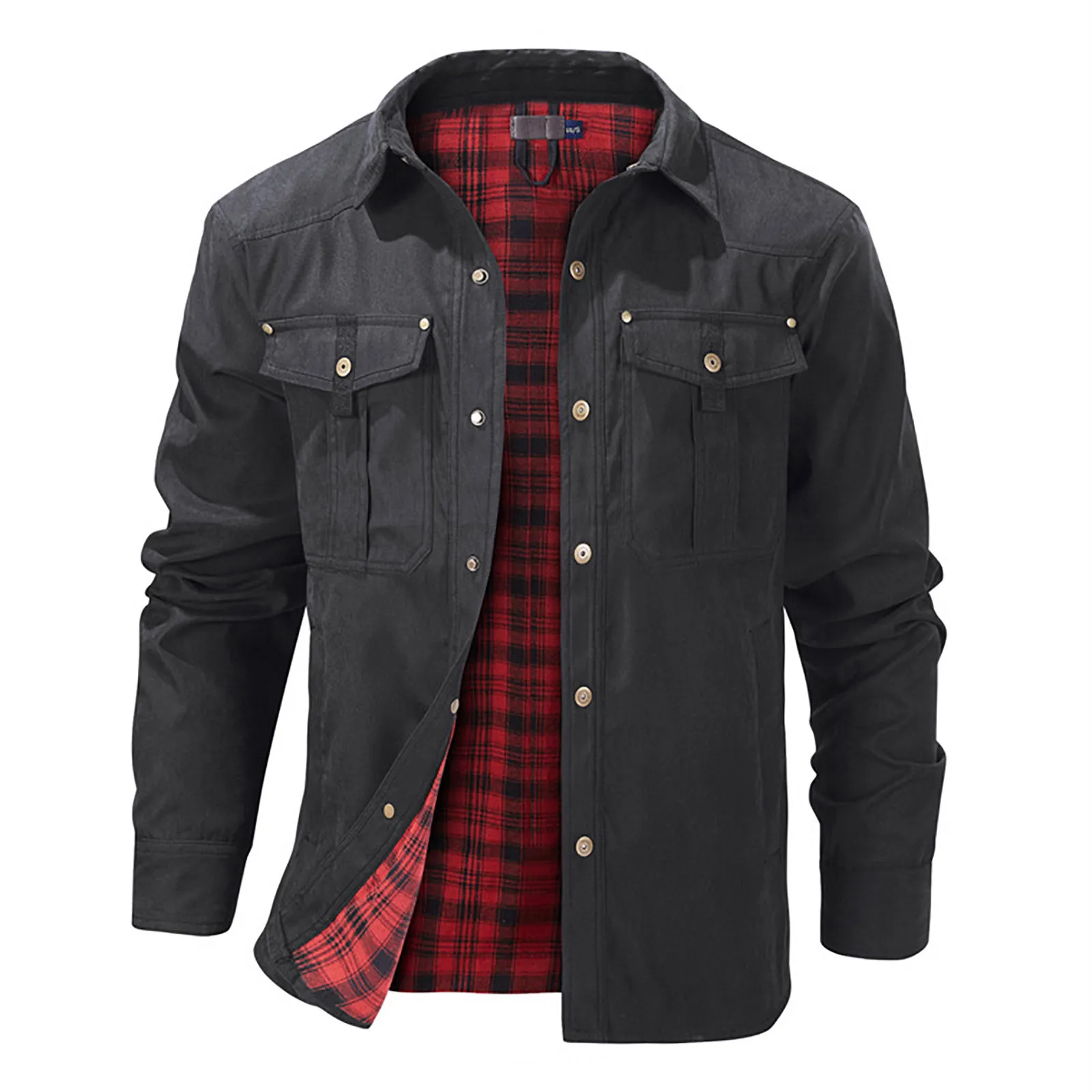 Winter Mens Plaid Bomber Jacket Warm Stylish | PricZone Winter Mens Plaid Bomber Jacket Warm Stylish | PricZone