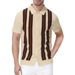 Stylish Mens Striped Polo Shirt   Slim Fit Tee 2 | PricZone