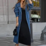 Vintage Denim Trench Coat for Women 2 | PricZone