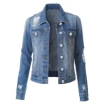 Slim Korean Denim Jacket for Women 1 | PricZone Slim Korean Denim Jacket for Women | PricZone