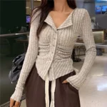 Autumn Gyaru Knit Cardigan   Womens Top 5 | PricZone