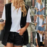 Fringe Denim Vest for Women 3 | PricZone Fringe Denim Vest for Women 3 | PricZone