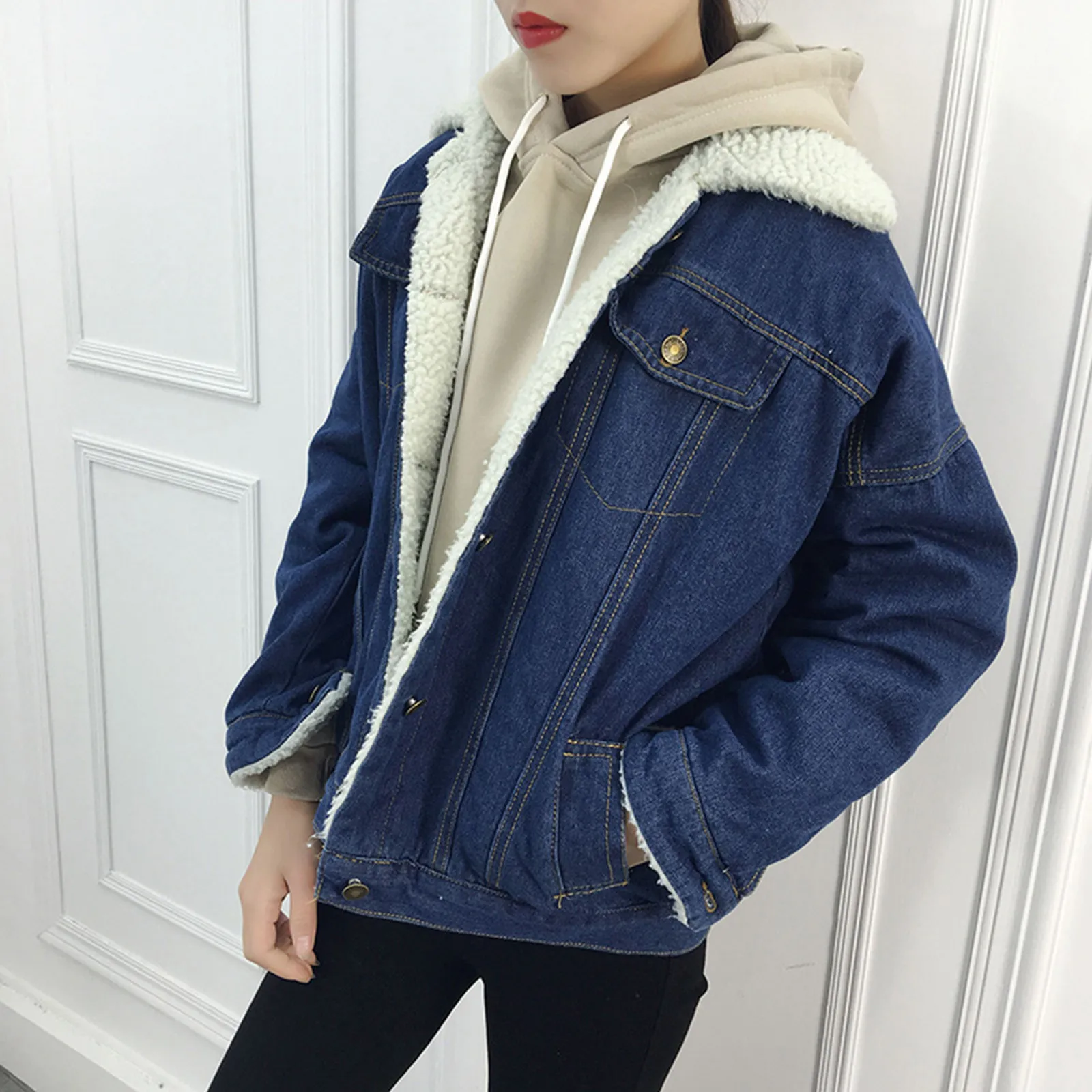 Warm Wool Denim Jacket 2023 Casual Fit 3 | PricZone Warm Wool Denim Jacket 2023 Casual Fit 3 | PricZone